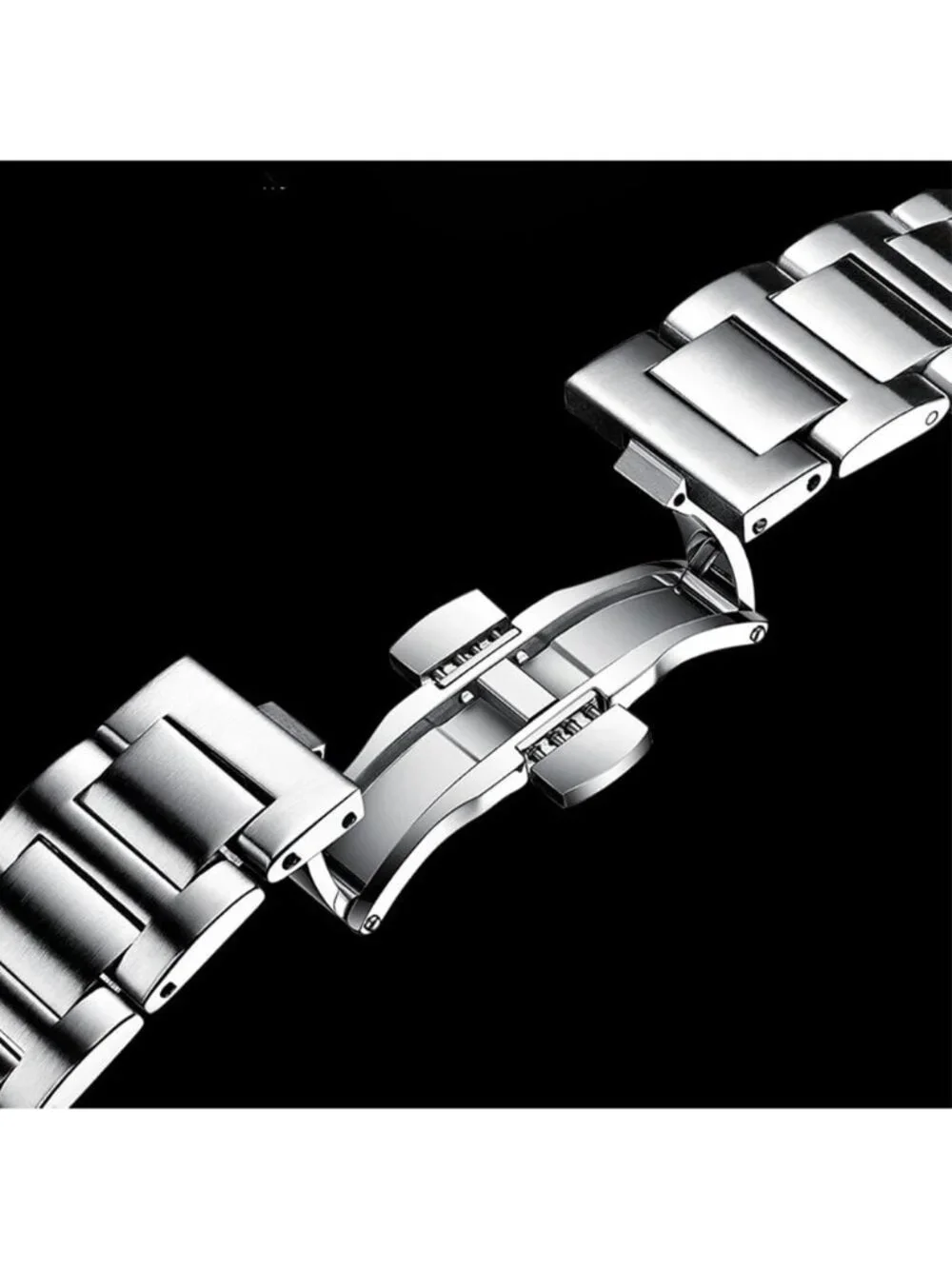 Men's Green Stainless Steel Strap Quartz Movement Waterproof Date Wrist Watch